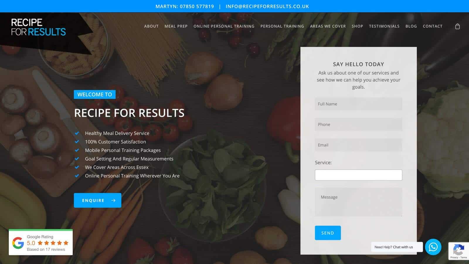 Recipe for Results portfolio image 1