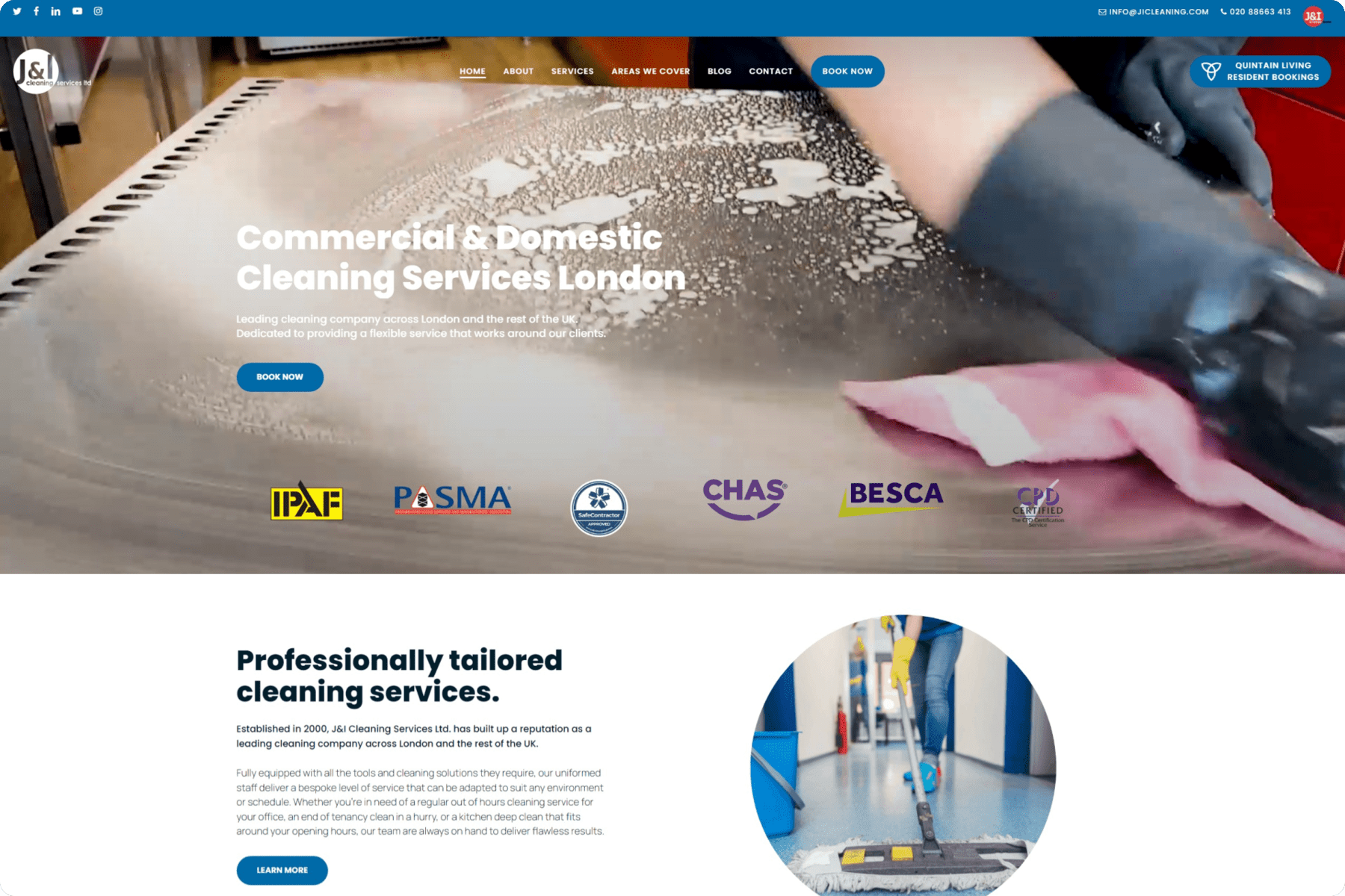 J&I Cleaning New Website