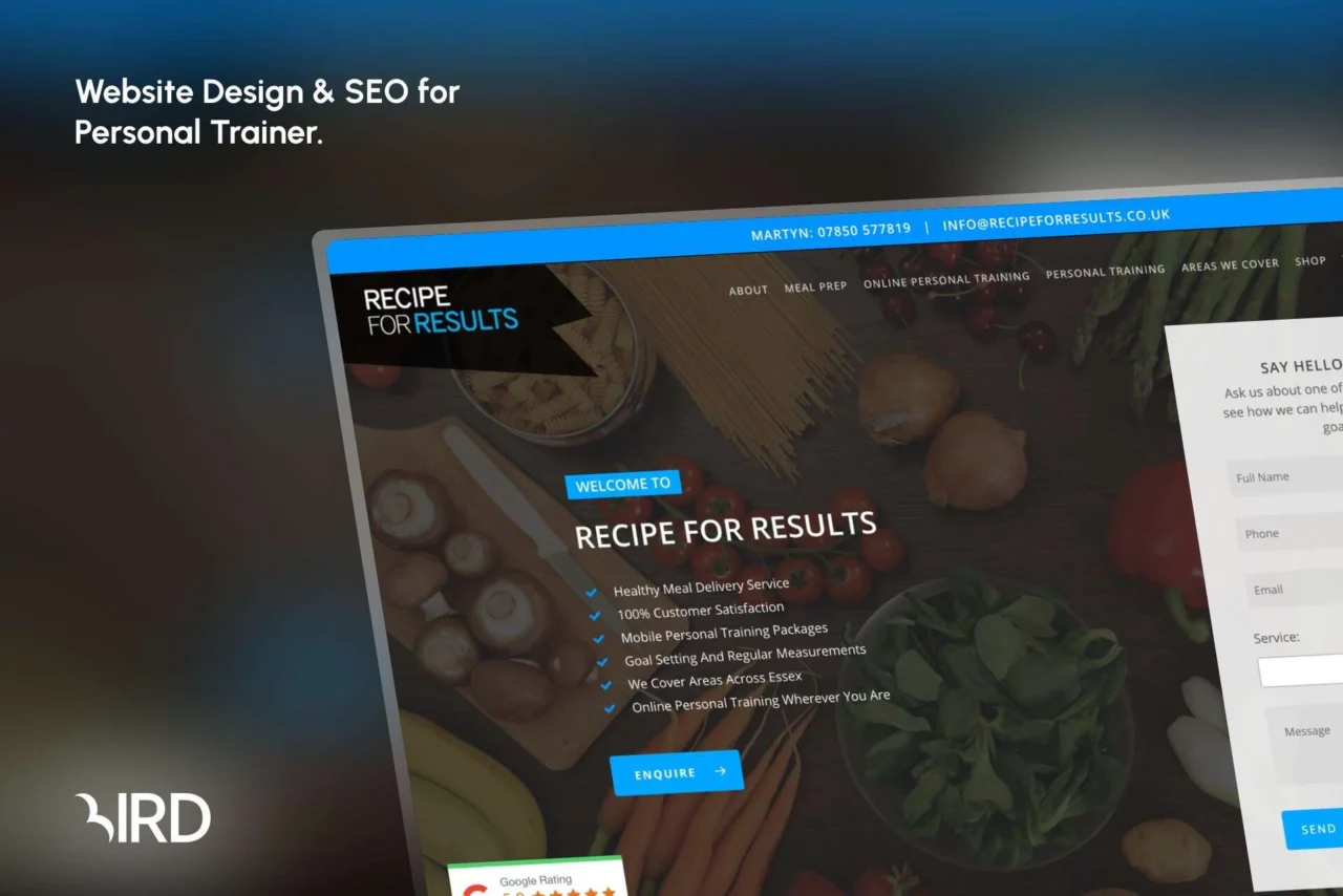 Recipe for Results website project